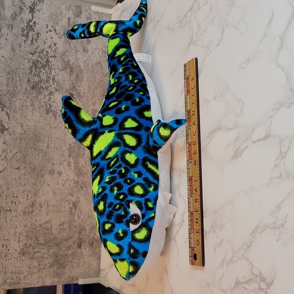 Circus Circus Blue Tiger Shark Stuffed Animal Plush - Picture 5 of 5